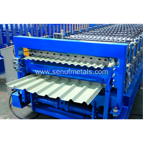 Corrugated roofing sheet roll forming machine line